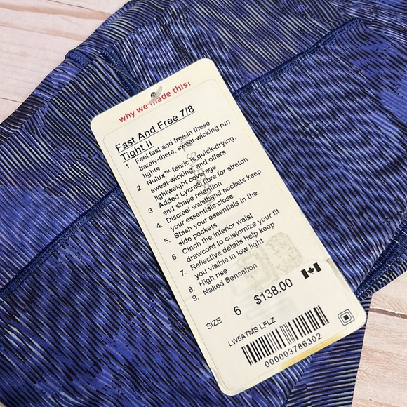 Lululemon fast and free 7/8 tight II - Picture 3 of 3